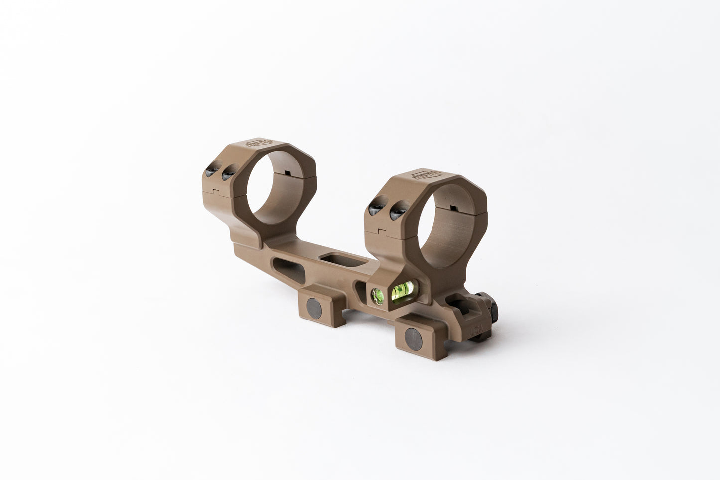 Bravo Series Precision Cantilever, FDE cerakote with integrated co-linear bubble level