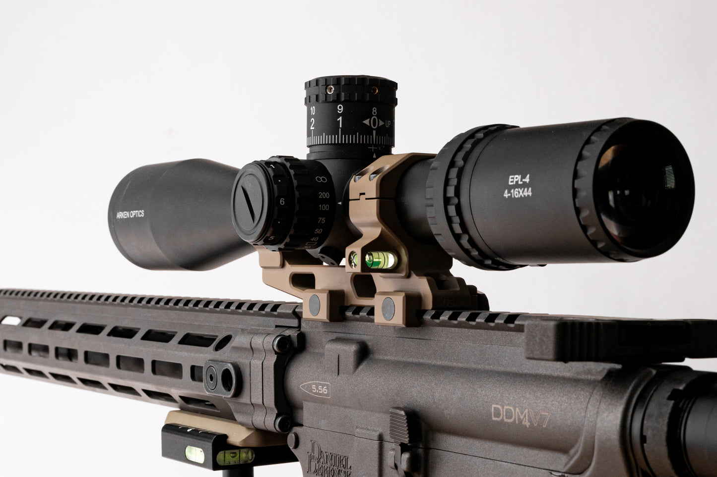 Bravo Series Precision Cantilever, FDE cerakote with integrated co-linear bubble level