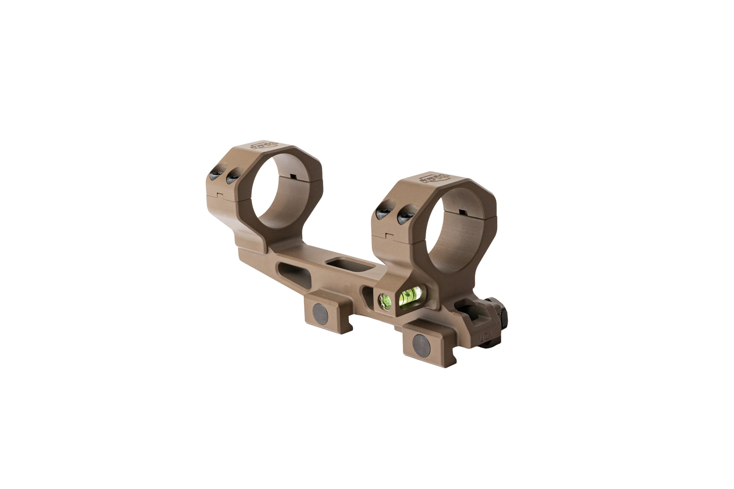 Bravo Series Precision Cantilever, FDE cerakote with integrated co-linear bubble level